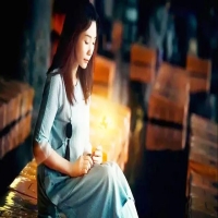 粉棉裙，蓝棉裙